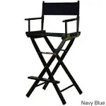 Casual Home 30" Director's Chair Black Frame-Navy Blue Canvas