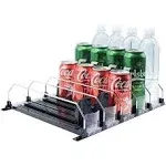 NagTour Drink Organizer for Fridge - Soda Dispenser Display with Smooth and Fast Pusher Glide - Width Adjustable (5, 38cm)