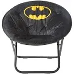 Idea Nuova Batman Folding Lounge and Gaming Saucer Chair, Polyester, 29" H x 32" W x 22" D, 16"D x 19"H, 14" from floor