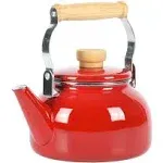  Quentin 1.5 Quart Tea Kettle With Fold Down Handle in Red