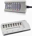 8 Slot Battery Charger for Ni-MH Ni-CD AA AAA Rechargeable Batteries Fast Charge - Default Title