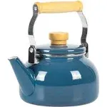 Quentin 1.5 Quart Tea Kettle With Fold Down Handle in Blue