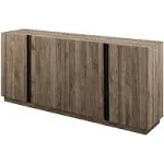 Contemporary Minimalist 4-Door Sideboard Slate Grey