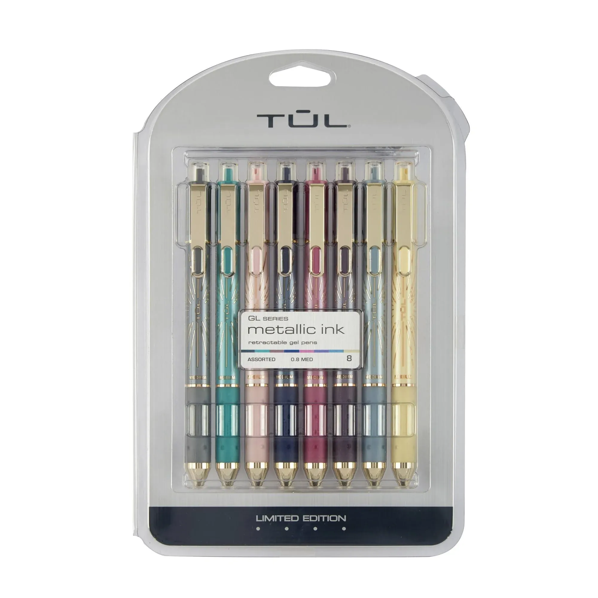 TUL GL Series Retractable Gel Pens, Limited Edition, Medium Point, 0.8 mm 8 PK