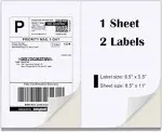 BESTEASY 1000 Half Sheet Laser/Ink Jet Shipping Labels