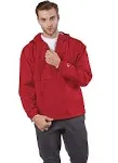 Champion CO200 - Adult Packable Anorak 1/4 Zip Jacket, Scarlet, M