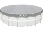 Intex 18ft Round Pool Cover Durable Debris Protection Easy Installation