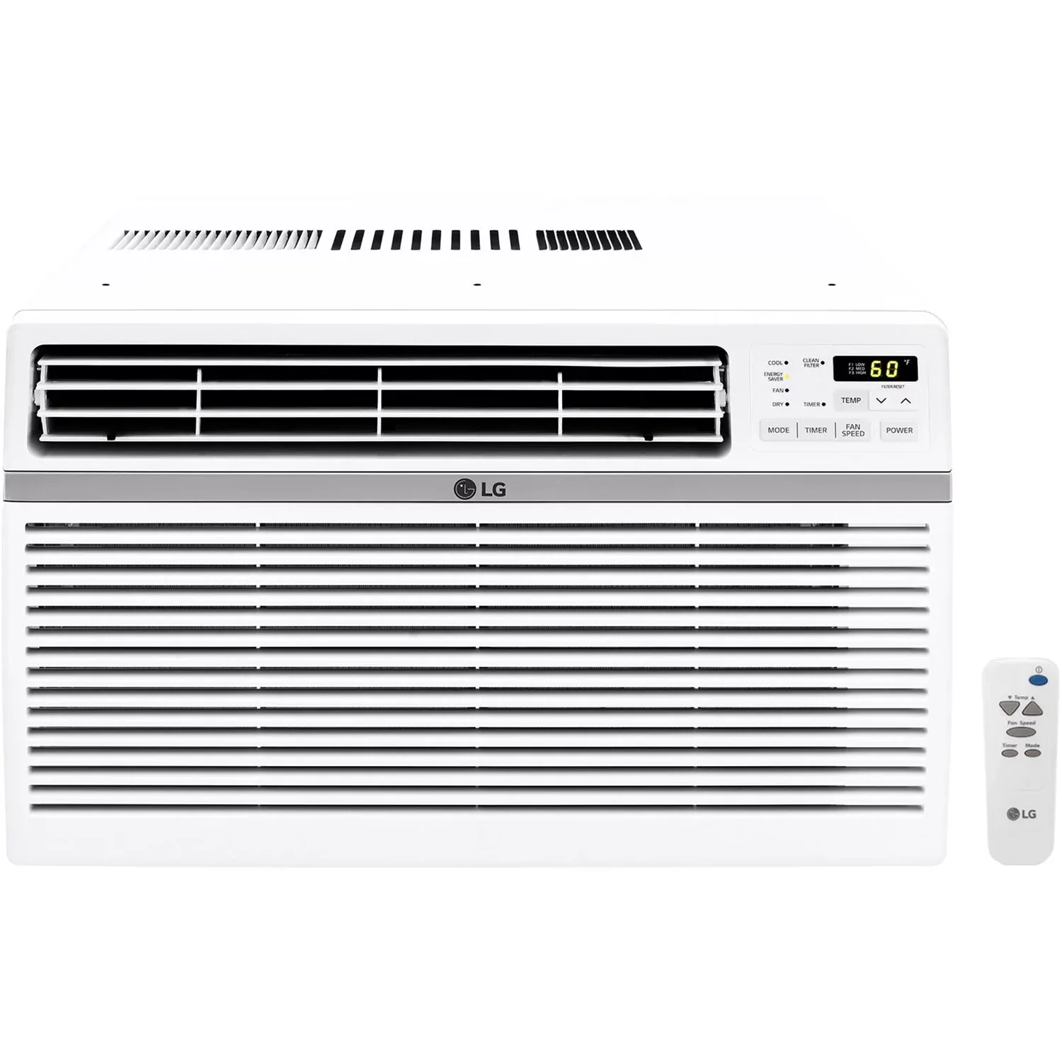 LG 12,000 BTU 115V 550 Sq ft Window-Mounted Air Conditioner with Remote Control, White, LW1216ER