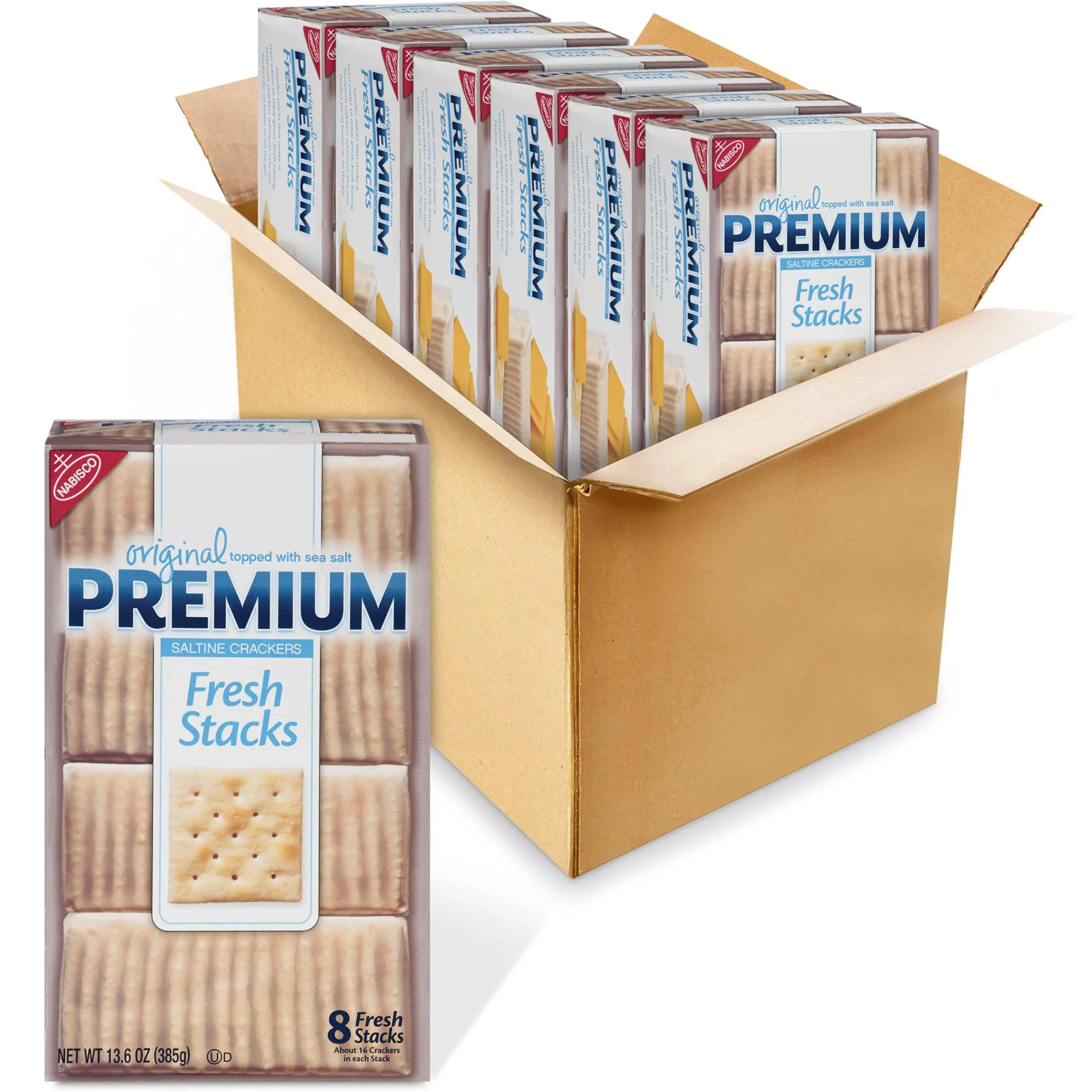 Nabisco Original Premium Saltine Fresh Stacks Cracker, 13.6 Ounce -- 6 per case.