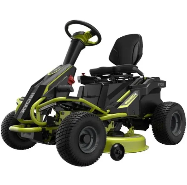 Ryobi 38 in. 100 Ah Battery Electric Rear Engine Riding Lawn Mower with Bagging Kit