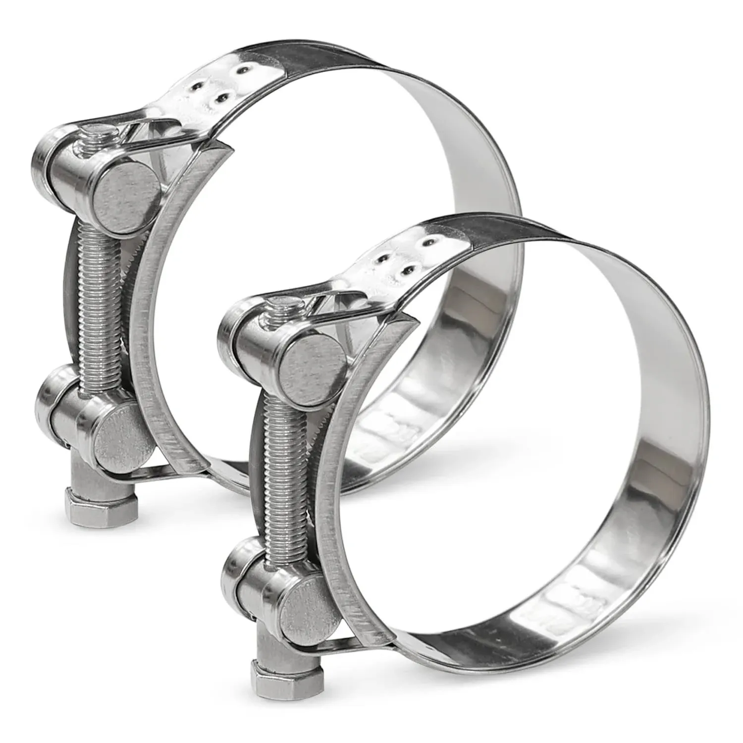 AKIHISA T-Bolt Hose Clamps,304 Stainless Steel Heavy Duty Adjustable Tube Clamps (17-19mm 4pack)