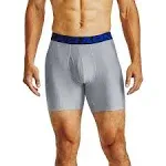 Under Armour UA Tech BoxerJock 6” Briefs 2 Pack Underwear Size 5XL Grey / Navy