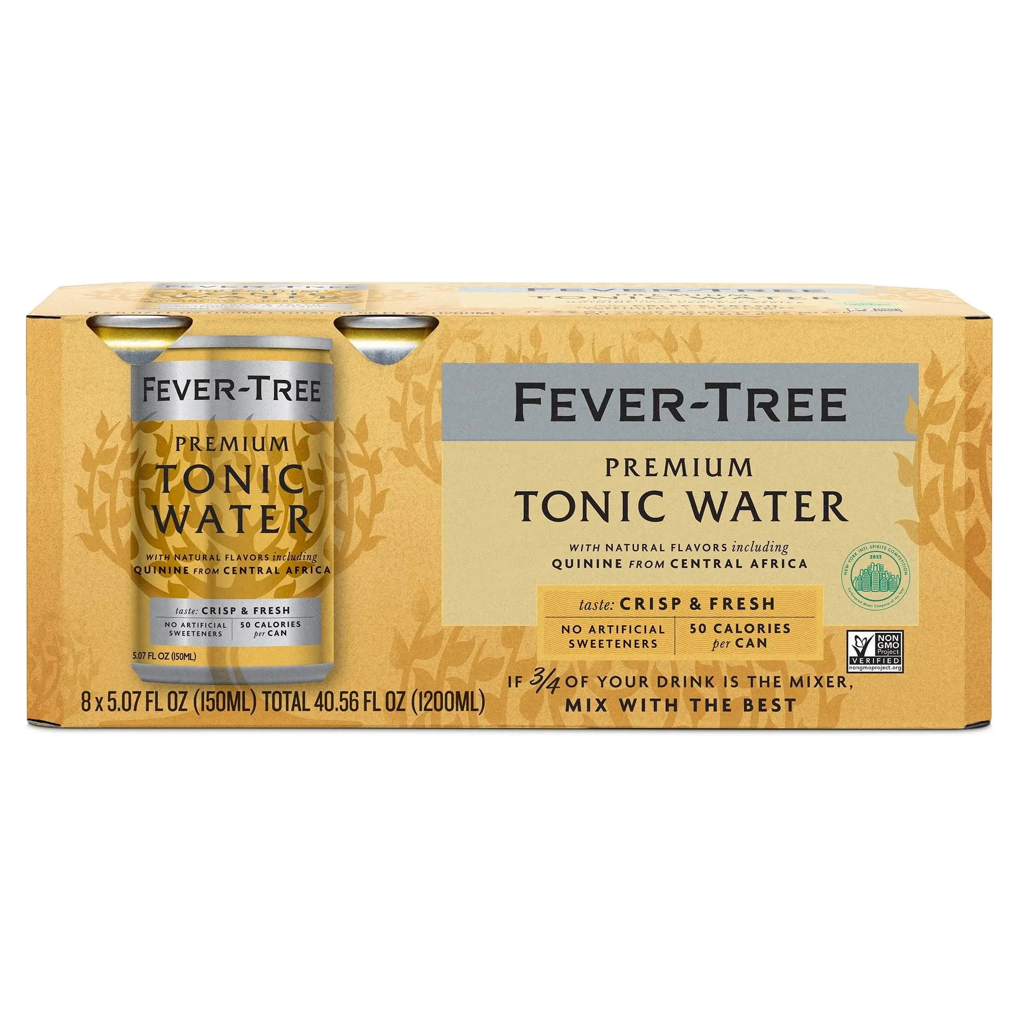 Fever-Tree Tonic Water, Premium Indian - 8 pack, 5.07 fl oz cans