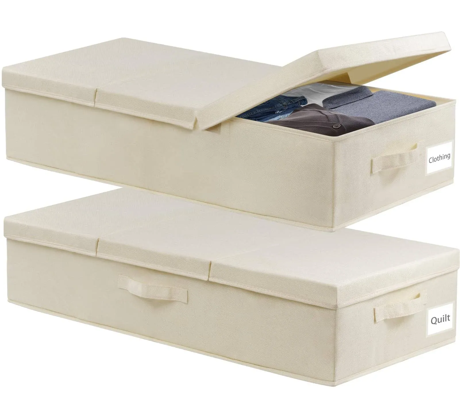 Under Bed Storage, Large Underbed Storage Containers with Lids, Foldable Clothes