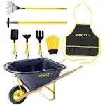 Stanley Jr 20L Wheelbarrow 7 PC Childrens Tool Set