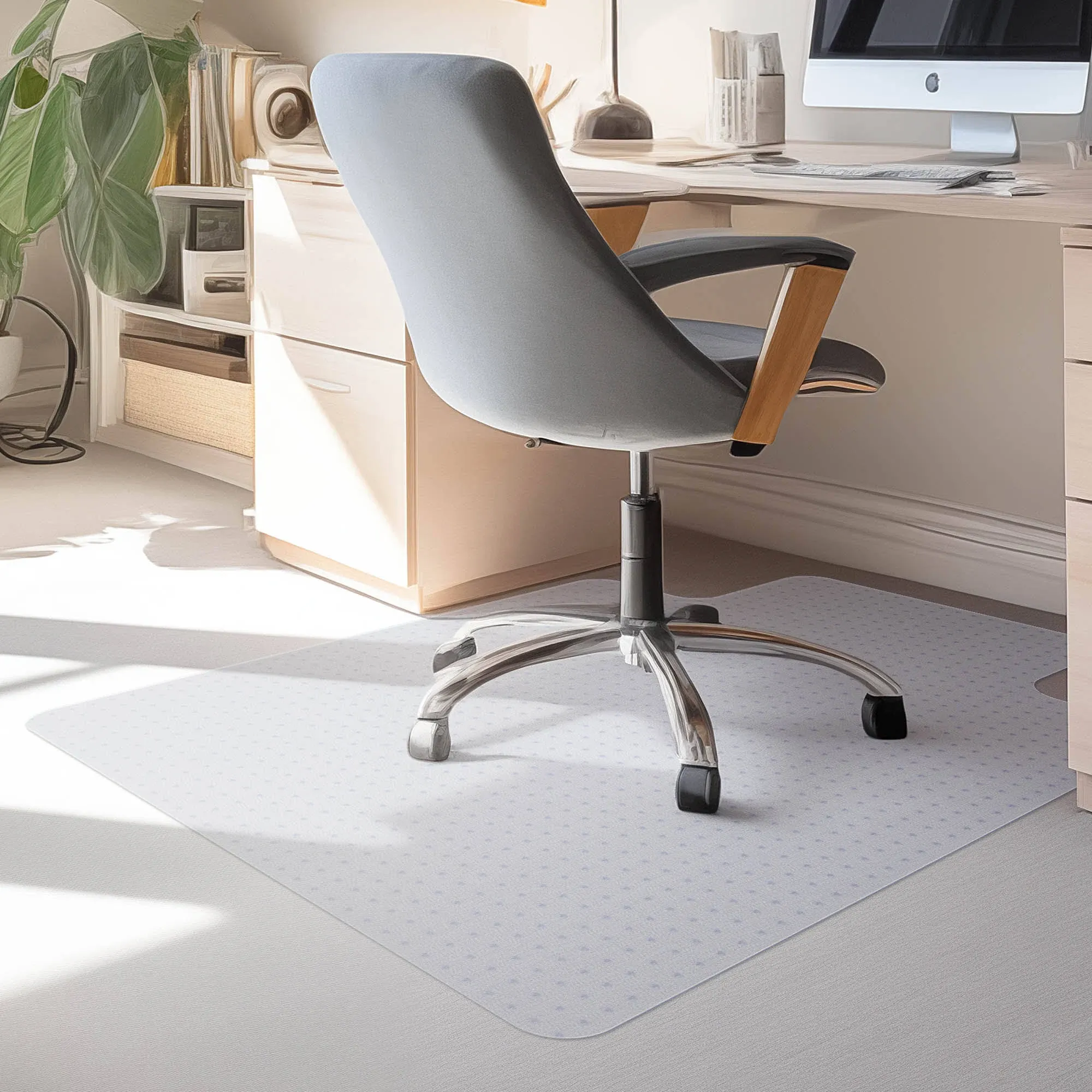 Yescom Office Desk Chair Mat for Carpets Low Pile 36&#034; x 48&#034; PVC Floor Mat