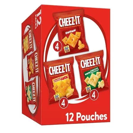 Cheez-it Cheese Crackers, Baked Snack Crackers, Lunch Snacks Variety