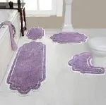 Home Weavers Inc Allure Collection 100% Cotton Non-Slip Bathroom Rug Set