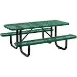 Global Industrial 8' ADA Compliant Expanded Metal Picnic Table