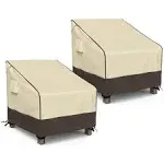 MR. COVER Patio Adirondack Chair Covers Waterproof, Outdoor Brown &amp; Khaki 