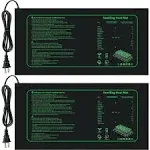 10 in. x 20.75 in. Seedling Heat Mat for Seed Starting, Waterproof Heating Pad for Indoor Plants Germination (2-Pack)