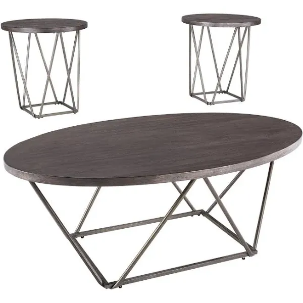 Ashley Neimhurst Table (Set of 3) Brown