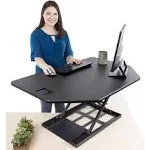 Stand Steady X-Elite Pro Corner Standing Desk | 40 inch Corner Sit to Stand Desk Converter Ideal for Cubicles and L Shaped Desks