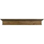 Mantels Direct 60-in W x 9-in H x 7-in D Vintage Ash Pine Hollow Traditional Fireplace Mantel Lowes.com