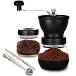 Manual Coffee Bean Grinder With Ceramic Burr Hand Coffee Grinder Mill Small With