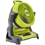 NEW Ryobi 18V Cordless 7-1/2in Bucket Top Misting Quiet Versatile Fan TOOL ONLY