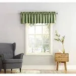 Sun Zero Groton Rod Pocket Room Darkening Window Curtain Valance, Green, 54'' x 18''