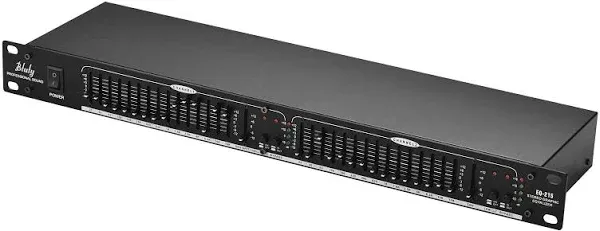 Equalizer,HUIOP 1U Equalizer, EQ-215 Dual Channel 15-Band Equalizer 1U Rack Mount 2-channel Stereo Graphic Equalizer