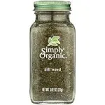 Simply Organic Dill Weed, Cut & Sifted, Certified Organic | 0.81 oz | Pack of 2 | Anethum graveolens L.