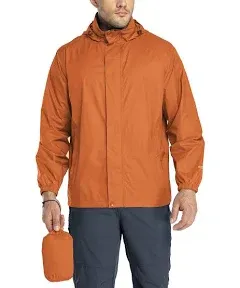 33,000ft Packable Rain Jacket Men's Lightweight Waterproof Rain Shell Jacket Sm