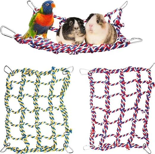 Dnoifne 2 Pack Colorful Bird Rope Net