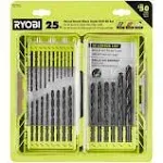 Ryobi Black Oxide Round Shank Drill Bit Set 25-Piece