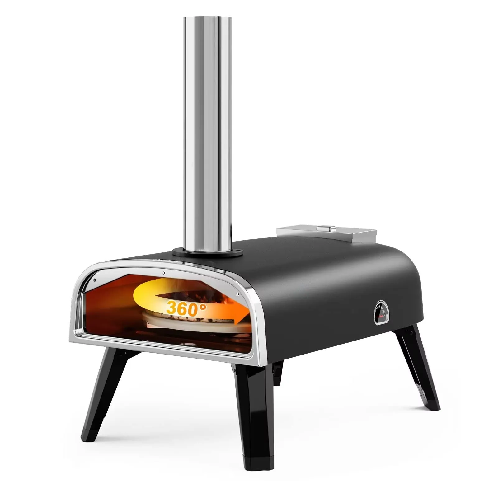 aidpiza Pizza Oven Outdoor 12" Wood Fired Pizza Ovens Pellet Pizza Stove for Outside