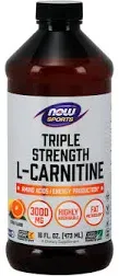 NOW Foods L-Carnitine Liquid Triple Strength Citrus Flavor 3000 mg., 16 Ounces