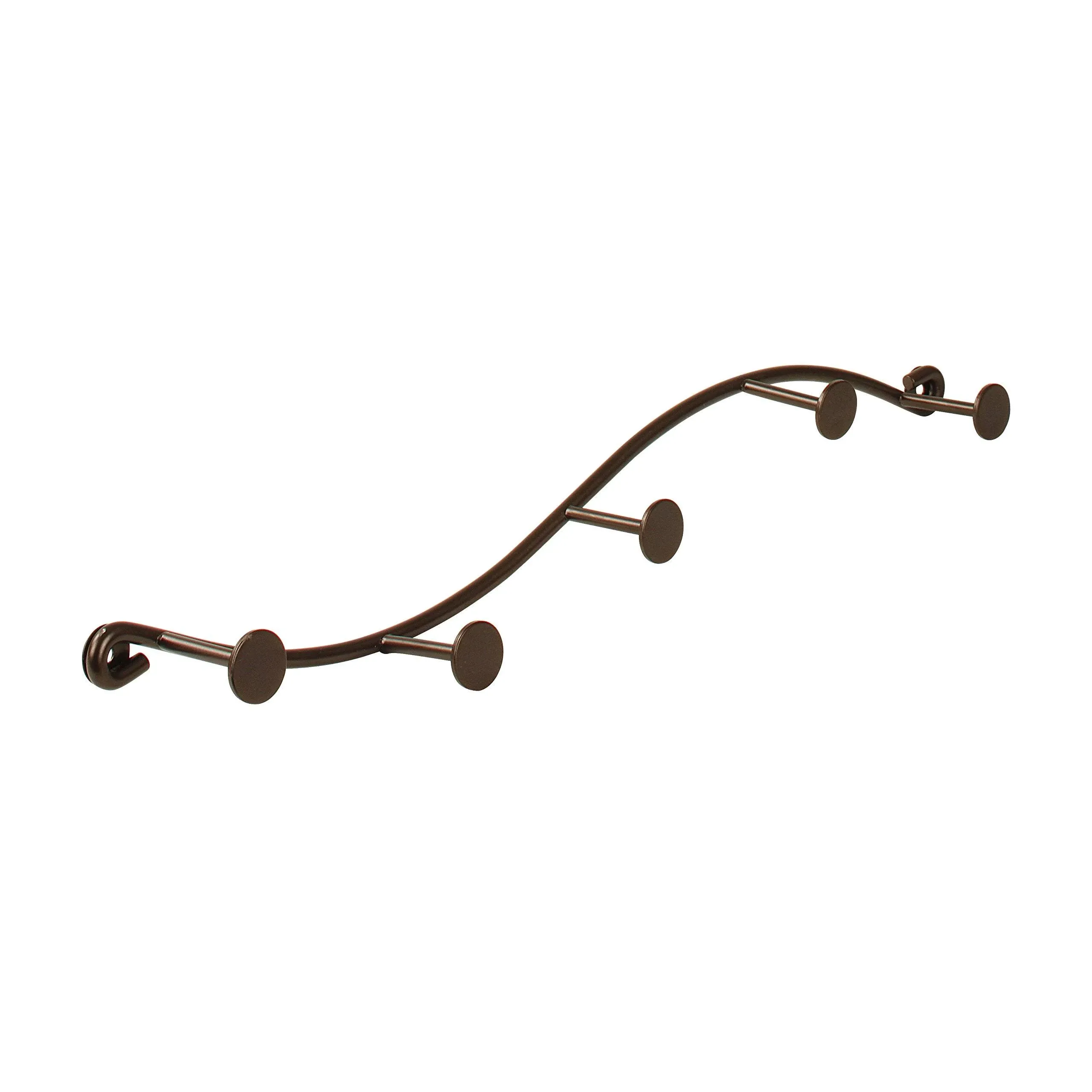 Spectrum Bronze Sweep Wall Mount 5 Hook Rack