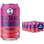 Health-Ade Kombucha, Pomegranate, 11.5 fl oz, 12 ct, Cans