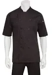 Chef Works K150BLKL Men's Bistro Coat L