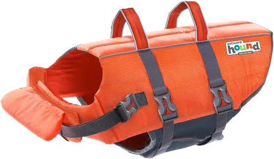 Outward Hound Dog Granby Splash Life Jacket Medium Orange 22020 30-55 lbs NWT