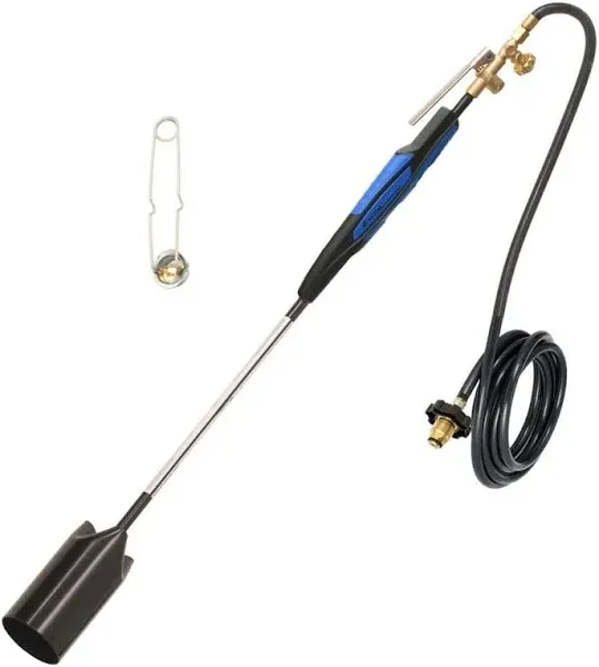 Propane Torch Kit Heavy Duty Weed Burner, 500,000 BTU with Flint Striker