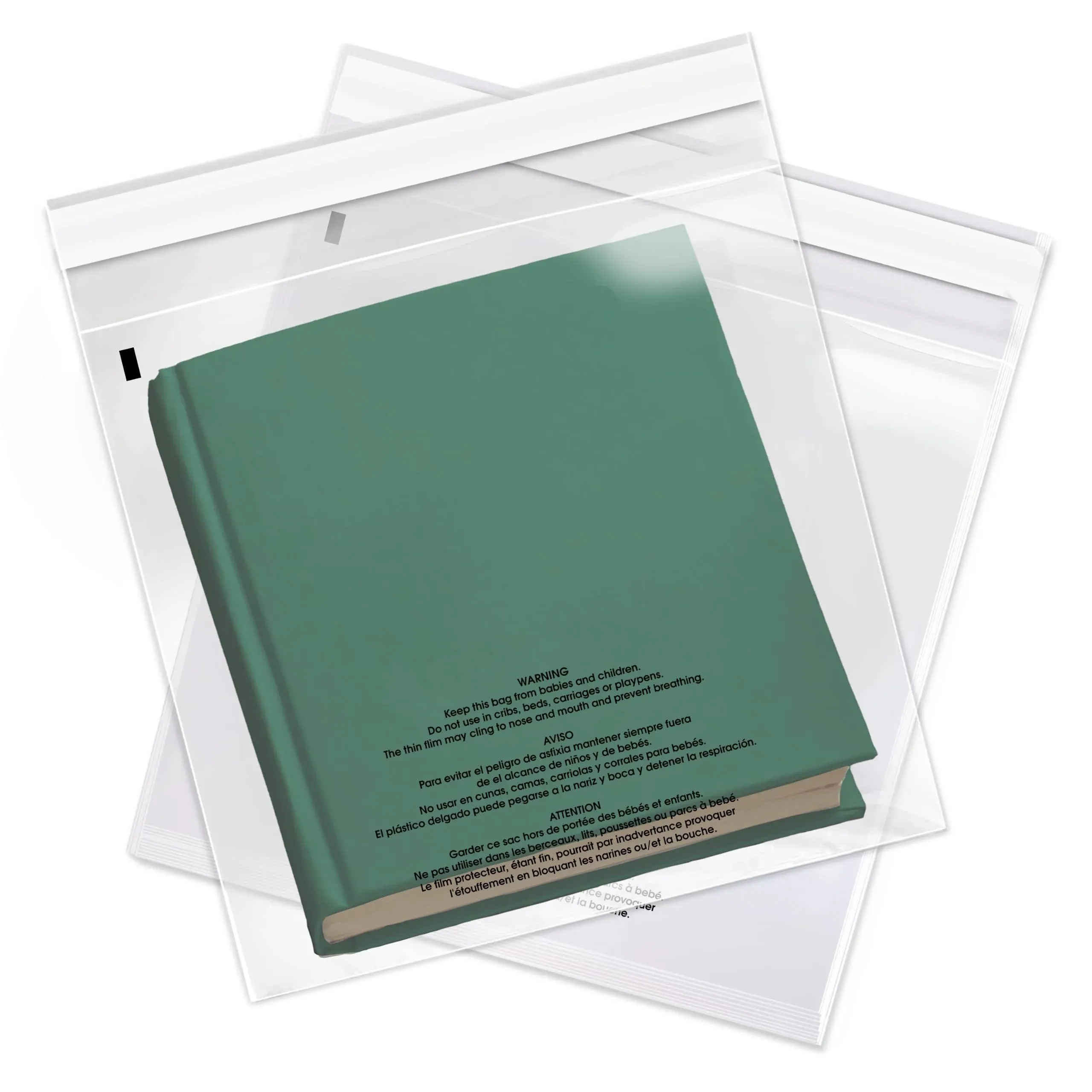 Spartan Industrial - 10" x 12" (1000 Count) Self Seal Clear Poly Bags with ...