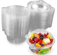 100pcs Individual Cupcake Container Cupcake Holder Plastic Disposable Clear Dome