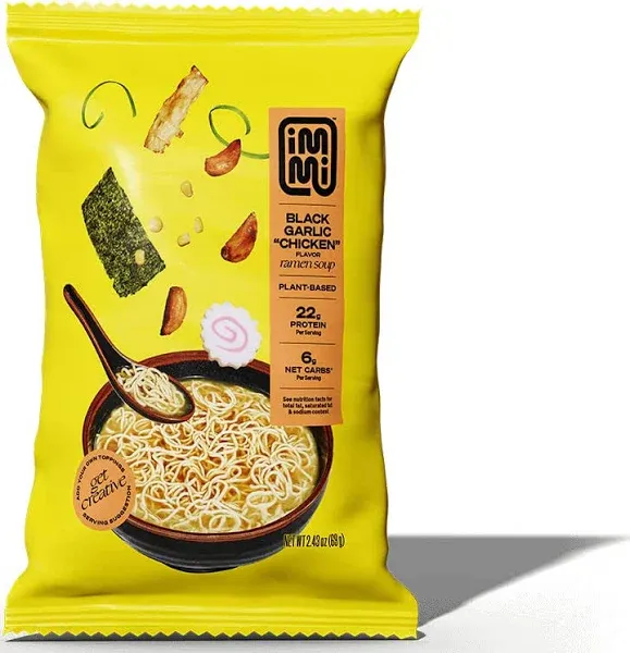 Instant Ramen by Immi, Black Garlic Chicken / 6-Pack