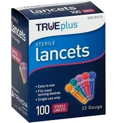 TRUEplus Lancets Sterile 33 Gauge