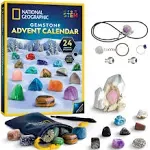 NATIONAL GEOGRAPHIC 2024 Gemstone Advent Calendar for Kids with 24 Gemstones-AU