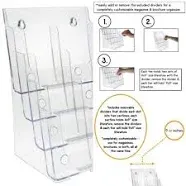 Source One Premium Large 4 Tier Magazine Organizer, Brochure 1 Pack, Original 