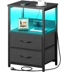 Seventable Nightstand with Charging Station